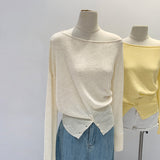 2026 Early Spring Burst Solid Color Collars With Long-Sleeved Knitted Shirts In Autumn To Slim Up With Thin Sweaters