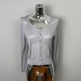 South Korea's New Pure-Willed Skinned Thin Long-Sleeved Top Temperament V-Neck Sunscreen Cardigan T-Shirt Woman Trend