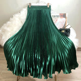 Long Skirt Reflective Bright-Colored Faucian Faere Half-Dress Woman High-Waisted Long Dance Skirt Umbrella