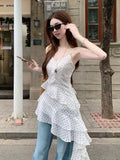 Korean Wave Point Lote Side Hanging Dress Women 2026 Early Spring New Seaside Holiday Wind Irregular Skirt Tide