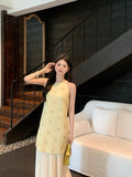 French Fake Two Small Scented Dress Women's Summer Light Luxury Seaside Holiday Temperament Dress To Ankle