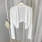 White Cardigan Knitted Coat Thin Small Shawl Women's Shawl 2026 Summer New External Sun Protection Shirt