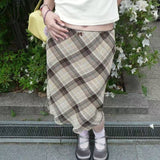 Blue Lattice Mesh Dress Girl Korean New Summer Babes Waist Fishtail Ass Skirt