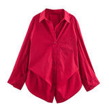 Autumn New Bat Sleeve Loose Striped Shirt 3067105