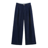 Summer New Wide-Sleeved Shirt 2783781 Wide-Legged High-Waisted Jeans 2881781