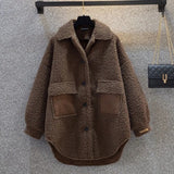 Lamb Wool Coat Women's Winter 2025 New Long Cotton Clothes Thick Cotton Coat This Year's Popular Explosion Coat