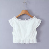 BSK&TRAF Women's New Spring 2026 Embroidered Lace Blouse + Hollow Embroidered Cake Skirt