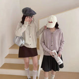 Sweet Bow Knot Hollow Casual Knitted Cardigan Girl New Galow Age Reduction Top
