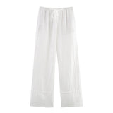 New Summer Solid Shirt 4786090 Wide-Legged Trousers 4786091