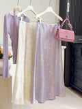 New Chinese Chinese Styled Fascination Crate Acetic Dress Girl Retro High-Rise Thin A Word Butterfly Flower Hanging Fishtail Skirt