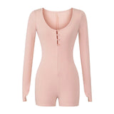 Hottie Tight Long Sleeve Conjoined Shorts Lady Wears Autumn New Spice Girls One-In-One