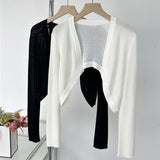 White Cardigan Knitted Coat Thin Small Shawl Women's Shawl 2026 Summer New External Sun Protection Shirt