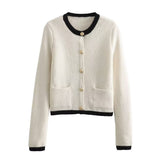 2025 Spring Button Knitted Cardigan Coat Small Scented Women's Sweater 6427034