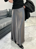 Acet-Sined Fishtail Half-Dress Woman 2025 Temperament Simple Hanging Feeling Thin As The Ass A Long Skirt