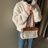 Korean Wind Chic Warm Soft Hairy Short Zipper Coat Women Autumn And Winter Thicken Warm Collar Plush Cotton Suit