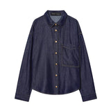 2026 Spring New Single-Dbutton Loose-Clensed Denim Shirt High-Waisted Denim Trousers Suit Women 4083026