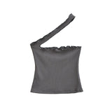 Spice Girls Pink Shoulder Bra Vest Inside And Outside Wearing Sexy Elasticity Pure Lust Umbilling Slings