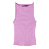 BSK&TRAF Women's Spring 2026 New Fashion Spice Girls Wash Ruffleless Sleeveless T-Shirt 3253300