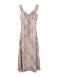French Sweet Wind Broken Flower Small Flying Sleeve Dress Women's Summer Vacation Wind To Show Thin Beautiful Dress