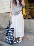 Heavy Industry Hollow Embroidery Big Swing Dress Women's Spring 2026 New High-Waist A Word Loose Fashion Skirt