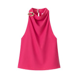 Spring New Accessories Hanging Neck Fashion Top 8919911