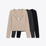 Autumn New Lace Splicing Repair Fashion Knitted Coat Top 5644929