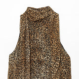 BSK&TRAF Women's Clothing 2025 New Fashion Animal Print Hanging Neck Dress 8753008