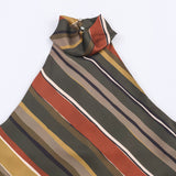 Autumn New Striped Asymmetric Sleeveless Top 9626288