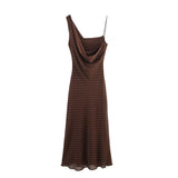 BSK&TRAF Women's Dress New ñÞ? Wrinkles Neckpek Wave Dot Dress 3152274 In Autumn 2025