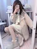 Bullhorn Buckle Hair Coat Women In The Autumn Of 2026 College Wind In The Long-Term Hooded Coat Tide