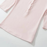 Basic Henry Single Buckle T-Shirt Girl In Early Autumn Casual Skinny Hottie Bottom Top