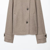 Relaxed Casual Temperament Simple Long Sleeve Buckle Collar Hair This Jacket 6318293