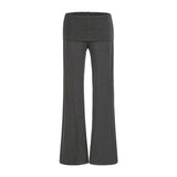 Ballet Style Bottom Hanging Neck Sling + Long Sleeve With Open Shirt + Lateral Waist Hanging Micro-Horn Pants Three-Piece Set Of Women