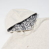 Spring New Casual Loose Leopard Print Splicing Hole Hooded Jacket