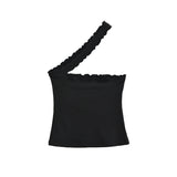 Spice Girls Pink Shoulder Bra Vest Inside And Outside Wearing Sexy Elasticity Pure Lust Umbilling Slings