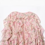 Summer New Lotus Edge Layer Printing Loose Long-Sleeved Shirt 1289591001