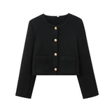 Autumn New Coarse Spinning Round Collar With Small Fragrant Short Coat 1195099