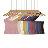 Spice Girls Pink Shoulder Bra Vest Inside And Outside Wearing Sexy Elasticity Pure Lust Umbilling Slings