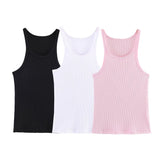 BSK&TRAF Women's Clothing Spring 2026 New Street Style Babes Sleeveless Ribs 1327093