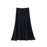 Romantic Thrush Flower Skirt Summer New Hanging Feeling High Waist Thin Fishtail Skirt A Word Dress Girl