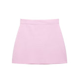 Women's Short-Sleeved Knitted Knitted Knitted Miniskirt