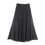 2025 New Women's Fashion Style Elegant Dot Shirt Skirt 5289161