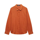 Spring 2025 New Set Women's Long-Sleeved Shirt Top Broad Leg Trousers Loose Design Sense 4786090