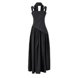 2025 New Women's Fashion Sexy Hottie Hanging Neck Repair Open Dress