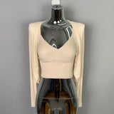 Two Sets Of V-Neck Sling Vest + Knitted Top Dress Girl Short Thin Body