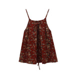 2026 Summer New Sen With Sweet Loose Lazy Wind Chopped In The Long Sleeve Vest Sleeveless Print Top