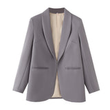 BSK&TRAF Women's Clothing 2025 Autumn New Commuter Style Fashion Green Fruit Collar Suit Jacket
