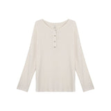 White Lazy Wind Long Sleeves Loose T-Shirt For Spring And Summer Leisure Thin Sunscreen Shirt Half-Opened Blouse