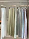 2026 Spring Tall Acetic Acid Luster Faucinated Fishtail Half Skirt Woman High Waist Hanging Feeling A Word The Hips Thin Dress