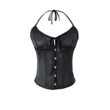 Sexy Babes High-End Feeling Hanging Neck Densiness Small Sling Fish Bone Waist Design Small Sense Pure Sleeveless Top Lady